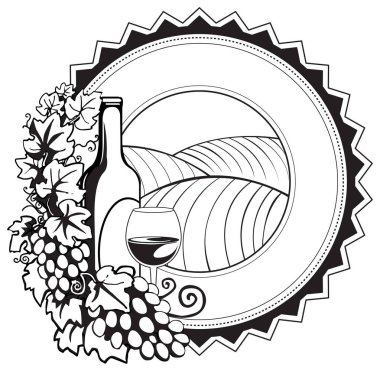 Şişe şarap etiketle