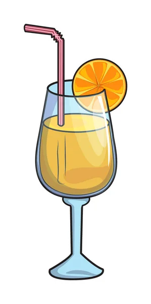 桔子汁玻璃 — 图库矢量图片