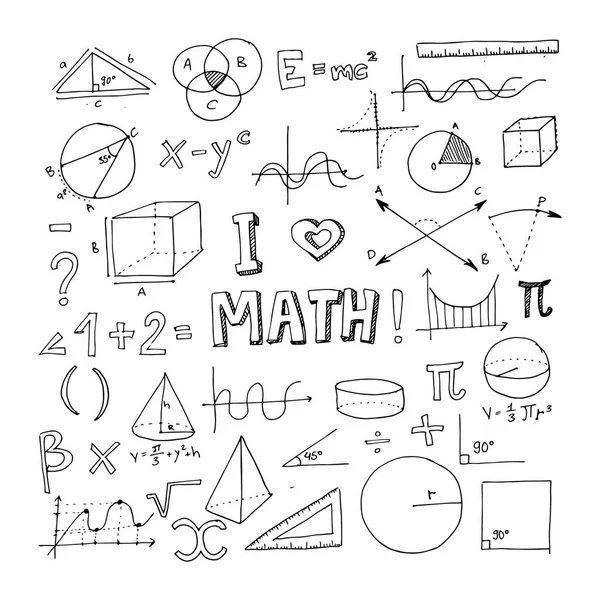 Set of math symbols — Stock Vector