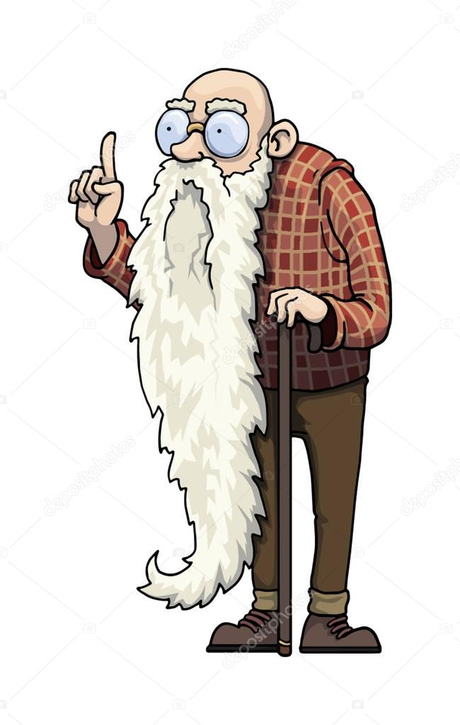 Old man with long beard