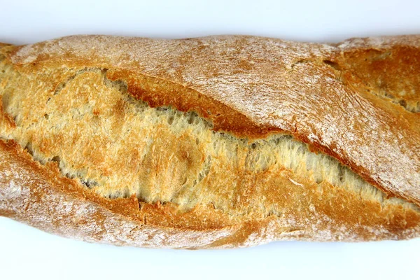 Brot auf weißem Hintergrund — Stockfoto