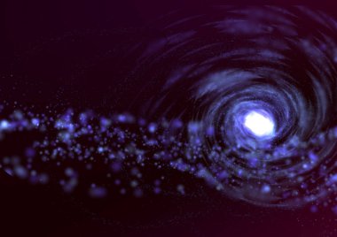 Galaksi gibi ışık dalgalarıyla soyut arkaplan