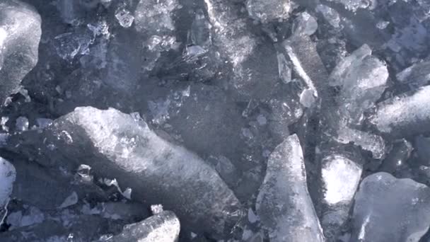 Vue Simple Des Floes Glace Droite Gauche — Video