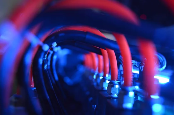 Mavi ışık fiber optik kablolar
