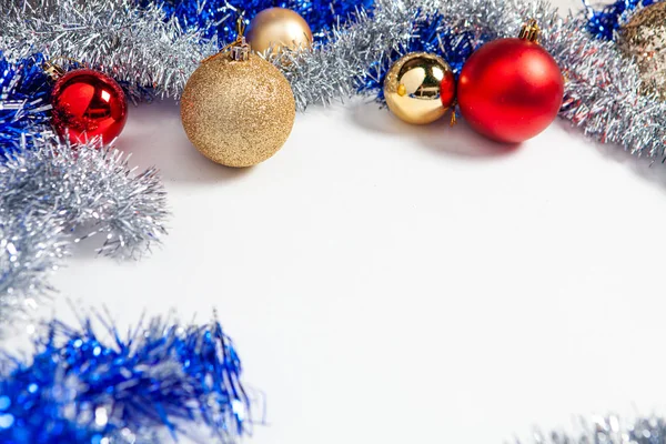 Juguetes Para Año Nuevo Las Bolas Navidad Decoraciones Para Las —  Fotos de Stock