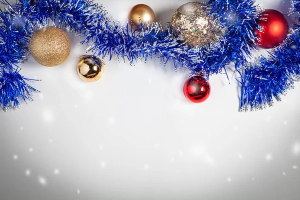 Juguetes Para Año Nuevo Las Bolas Navidad Decoraciones Para Las —  Fotos de Stock