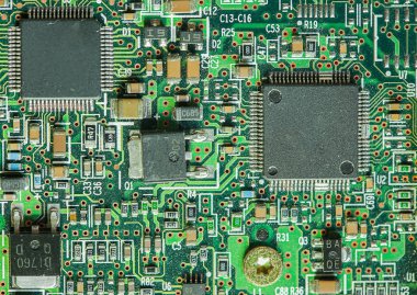 Elektronik devreler yakın çekim