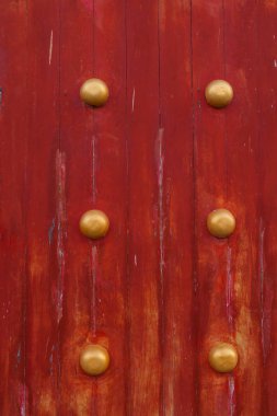 Kırmızı Çin arka kapı.