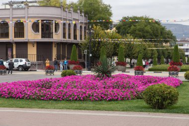 Kislovodsk, Rusya - 19 Eylül 2019 - Kurortnyi Bulvarı, güzel mimar.