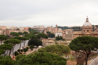 Roma, İtalya - 3 Ocak 2008: Roma Forumlarına Bakış