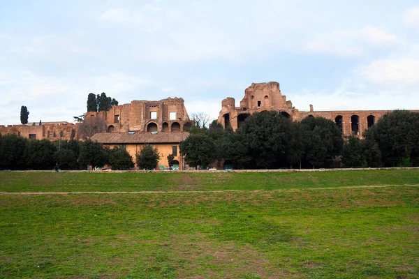 Roma, 3 gennaio 2008: Veduta dell'antica Roma, Circo Massimo — Foto Stock