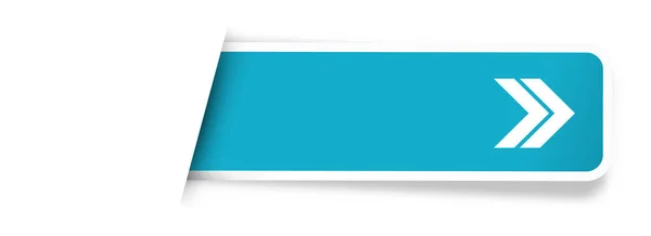 Das blaue Etikett mit Pfeil-Piktogramm — Stockvektor