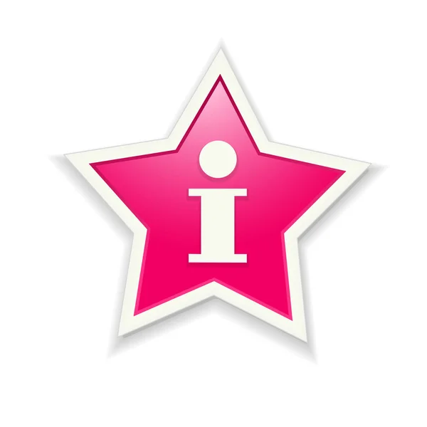 The info glossy star button — Stock Vector