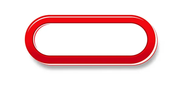 El botón oval en blanco — Vector de stock