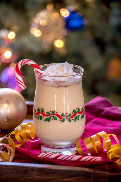 Ποτό eggnog για τα Χριστούγεννα — Φωτογραφία Αρχείου