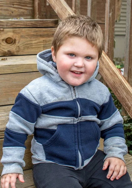 Portrait of a young blond boy — Stock Photo, Image