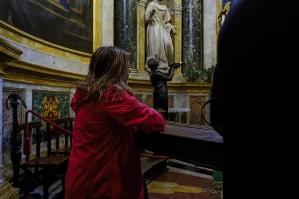 Les Gens Visitent Cathédrale Sienne Qui Est Une Église Médiévale — Photo