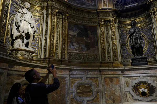 Pessoas Visitam Catedral Siena Que Uma Igreja Medieval Siena Itália — Fotografia de Stock