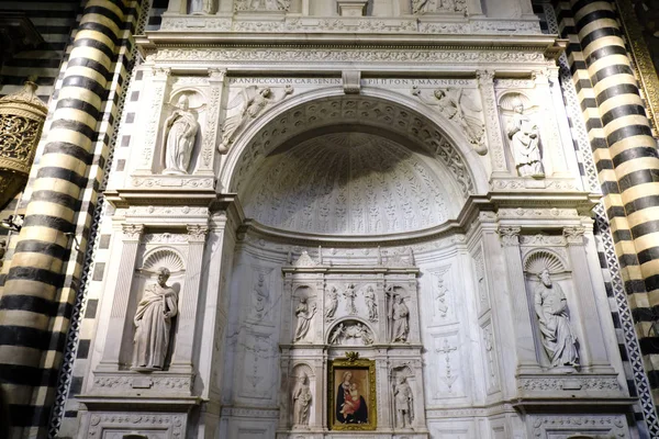 Vista Interior Catedral Siena Uma Igreja Medieval Siena Itália Outubro — Fotografia de Stock