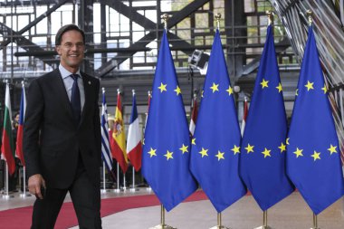 Hollanda Başbakanı Mark Rutte, 17 Ekim 2019 'da Brüksel, Belçika' daki Avrupa Konseyi 'nde yapılacak Avrupa Zirvesi' ne katılmak üzere ülkeye geldi.. 
