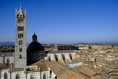 Siena, İtalya 'nın panoramik manzarası 26 Ekim 2019.