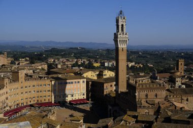 Siena, İtalya 'nın panoramik manzarası 26 Ekim 2019.