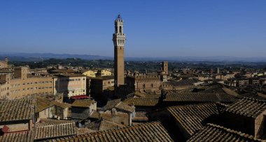 Siena, İtalya 'nın panoramik manzarası 26 Ekim 2019.