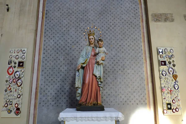 Figura Matki Bożej Łaskawej Bazylice San Domenico Sienie Włochy Października — Zdjęcie stockowe