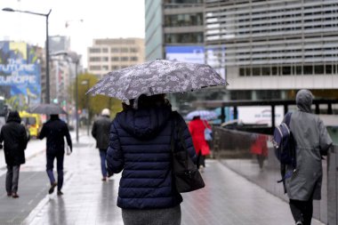 Brüksel, Belçika 'da yağış