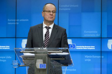 Eğitim Komisyonu Üyesi Tibor Navracsics, 8 Kasım 2019 'da Brüksel, Belçika' da düzenlenen Avrupa Eğitim, Gençlik, Kültür ve Spor Konseyi 'nde basın toplantısı düzenledi..