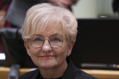 Polonya Eğitim Bakanı Iwona Michalek, 8 Kasım 2019 'da Brüksel, Belçika' daki Avrupa Eğitim, Gençlik, Kültür ve Spor Konseyi 'ne katılmak üzere geldi..