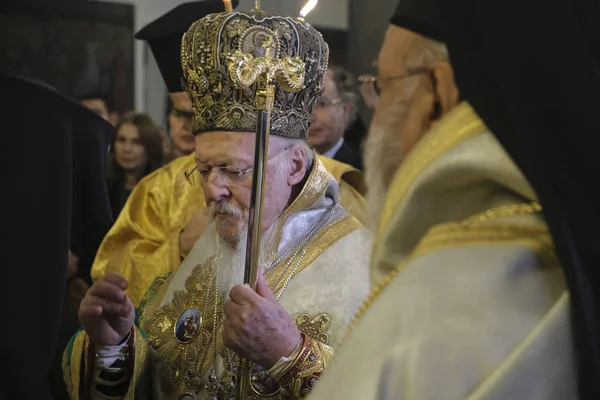 Oecumenisch patriarch Bartholomeus in Brussel, België — Stockfoto