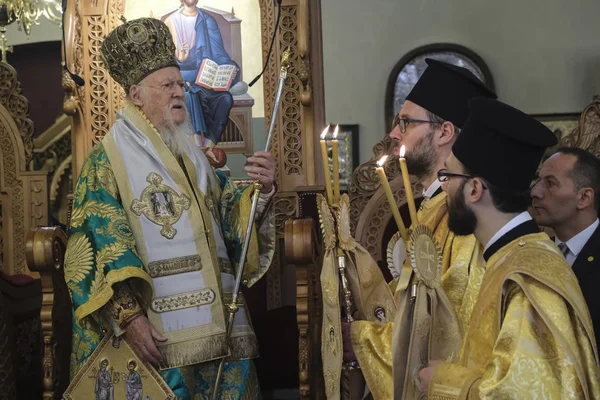 Oecumenisch patriarch Bartholomeus in Brussel, België — Stockfoto