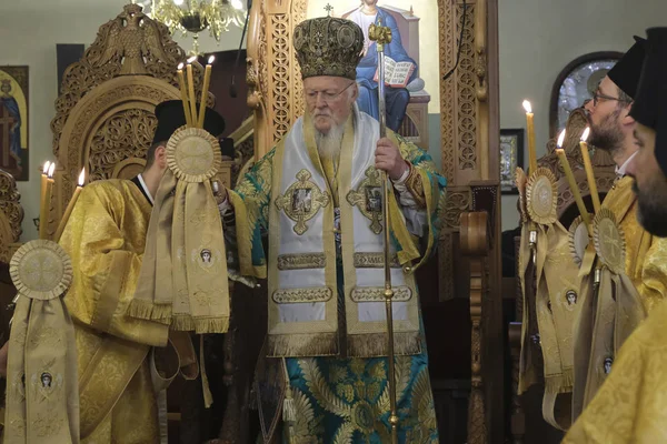 Brüssel Belgien November 2019 Ökumenischer Patriarch Bartholomäus Hält Eine Messe — Stockfoto