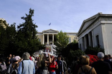 Atina, Yunanistan 'daki Politeknik okulun dış görünümü, 16 Kasım 2019. 
