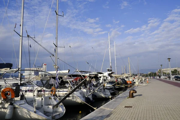 Volos Greece Nov 2019 Boats Yachts Marina Volos — Stock Photo, Image