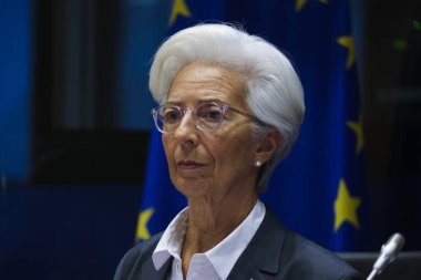 European Central Bank (ECB) President Christine Lagarde in Europ clipart