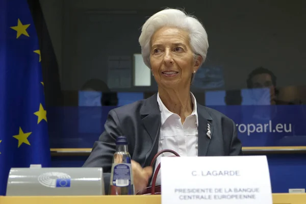 Christine Lagarde, Presidenta del Banco Central Europeo (BCE) en Europ — Foto de Stock