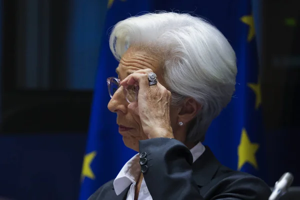 Prezident Evropské centrální banky (Ecb) Christine Lagarde v Europu — Stock fotografie