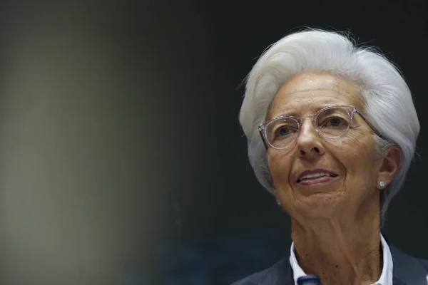 Prezes Europejskiego Banku Centralnego (Ecb) Christine Lagarde w Europie — Zdjęcie stockowe