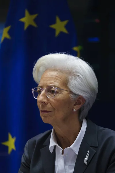 Prezident Evropské centrální banky (Ecb) Christine Lagarde v Europu — Stock fotografie