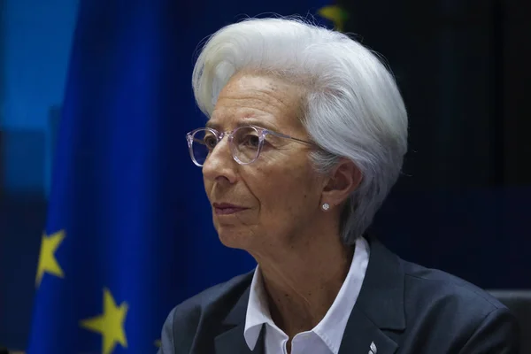 Presidente do Banco Central Europeu (BCE) Christine Lagarde na Europa — Fotografia de Stock