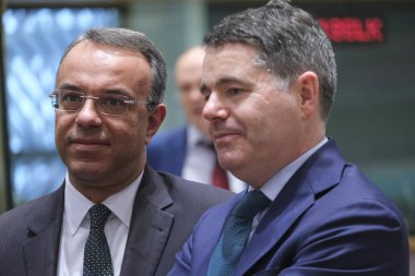 AB Eurogroup Maliye bakanları Brüksel ve Belçika'da bir araya geldi.