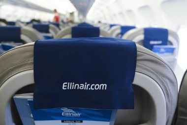 Yunanistan 'ın Atina kentindeki Ellinair Airplane şirketinin 6 Ocak 2019 tarihli iç görünümü