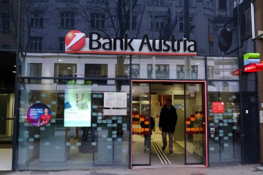 Avusturya Bankası 'nın Viyana şehrindeki bir şubesi, 22 Aralık 2019.