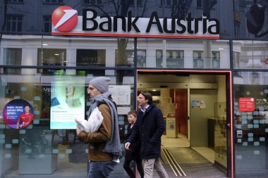 Avusturya Bankası 'nın Viyana şehrindeki bir şubesi, 22 Aralık 2019.