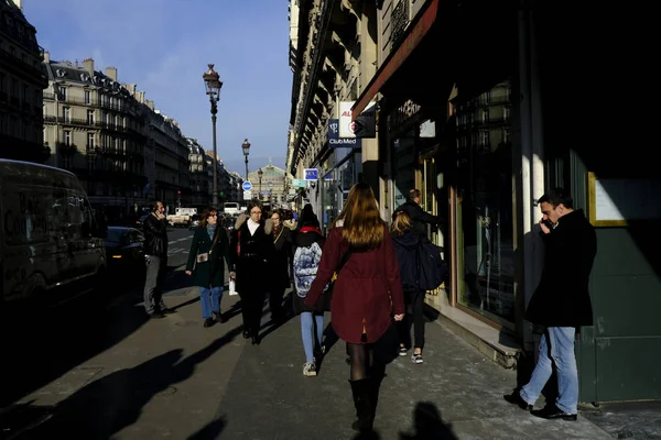 Gente Camina Centro París Francia Diciembre 2019 —  Fotos de Stock