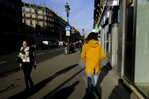 Lidé Chodí Centru Paříže Francie Prosince 2019 — Stock fotografie