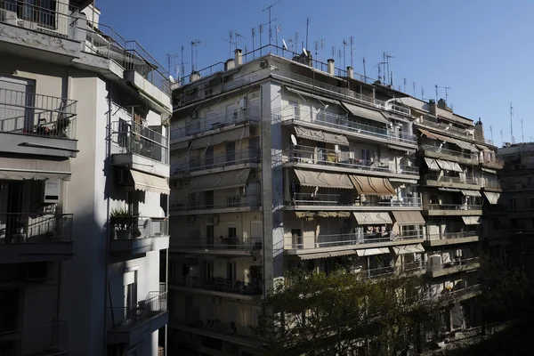 Residential Flats Thessaloniki Greece Jan 2019 — 스톡 사진