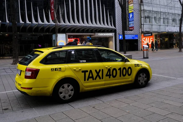 Taxi Centru Vídně Rakousku Prosince 2019 — Stock fotografie